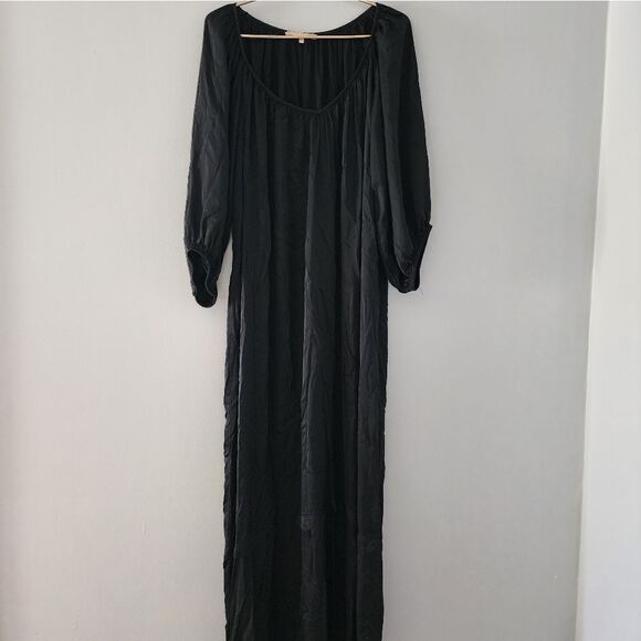 Cali Dreaming Dress Womens Black Long Balloon Sleeve Maxi Size XS/S - Picture 1 of 5